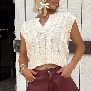 NWOT Cable Knit Sweater Vest